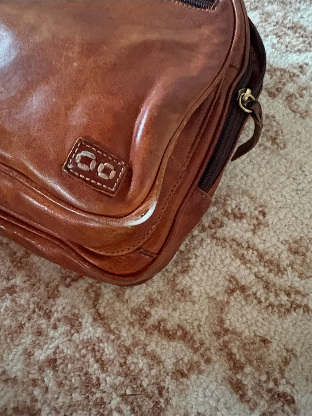 Bed Stu Dominique backpack leather purse . Small damage at lower corner. - Picture 7 of 9